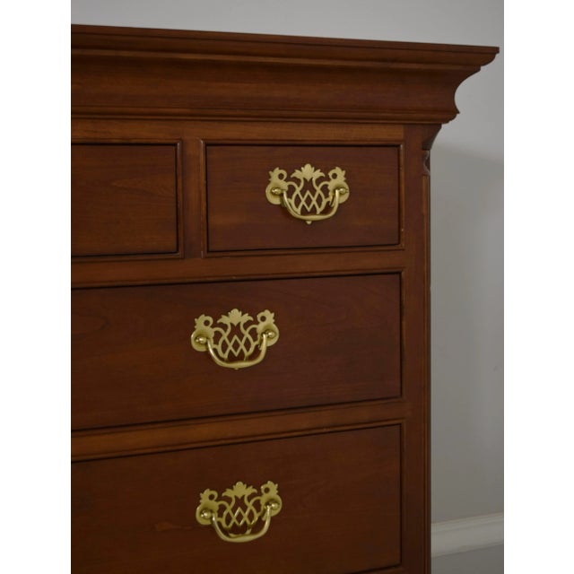 Brown Stickley Chippendale Style Cherry High Chest For Sale - Image 8 of 11