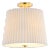 Madio 3-Light 16" Pleated Flush Mount in White/Gold For Sale