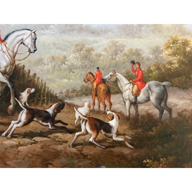 Henry Alken Original Oil Vintage English Fox Hunting Paintings in Gilded Frame – Traditional Equestrian Sporting Art For Sale - Image 4 of 11