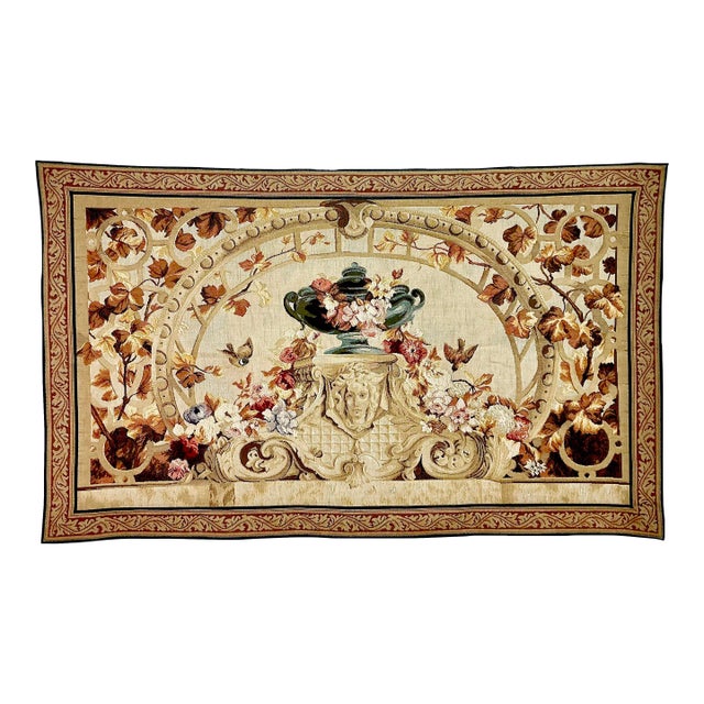 1950s Vintage Neoclassical French Empire Woven Tapestry For Sale