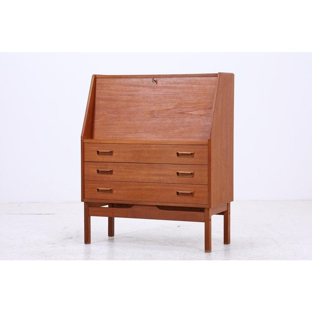 Vintage Danish Secretaire in Teak from Dyrlund For Sale - Image 4 of 18