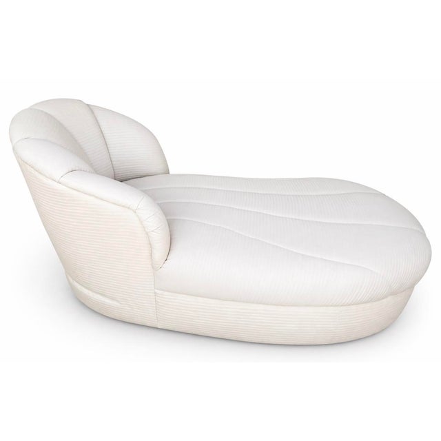 Art Deco Weiman Attr. Vintage Fan Shaped Chaise Lounge For Sale - Image 3 of 5