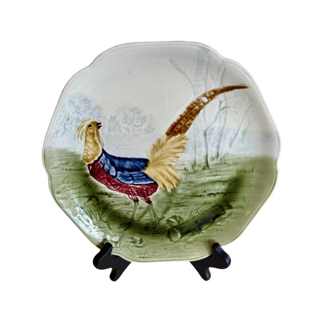 19th Century French Majolica Plate signed Choisy le Roi