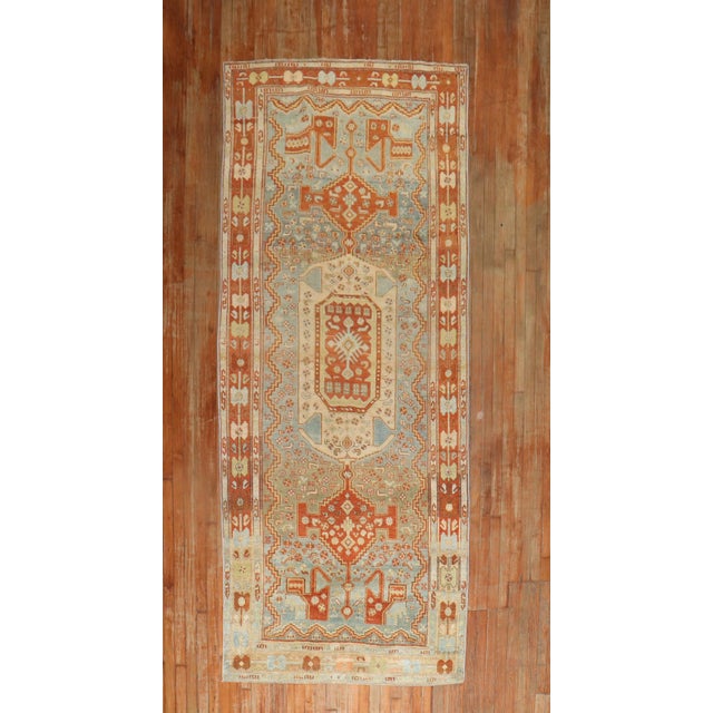 Quirky Antique Persian Bidjar Rug - 4'4" x 11' For Sale - Image 17 of 18