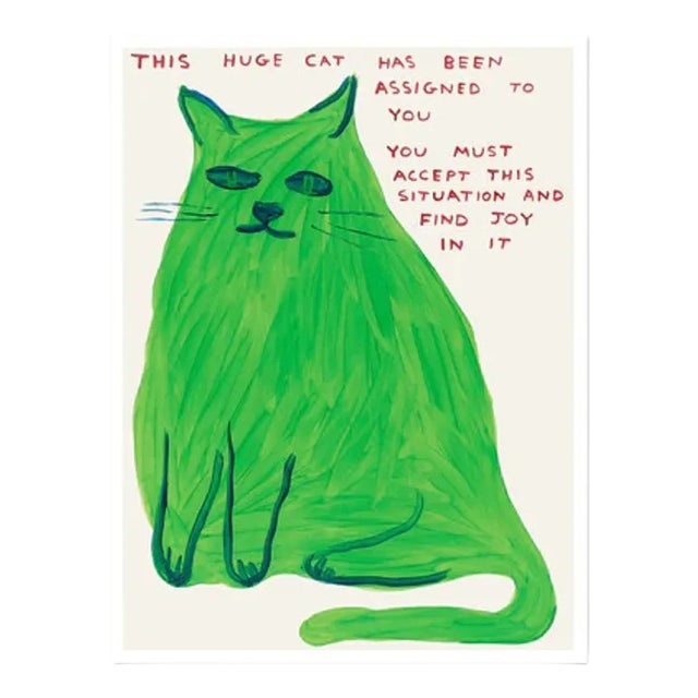 David Shrigley, This Huge Cat, Lithograph, 2022 For Sale