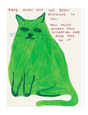 David Shrigley, This Huge Cat, Lithograph, 2022