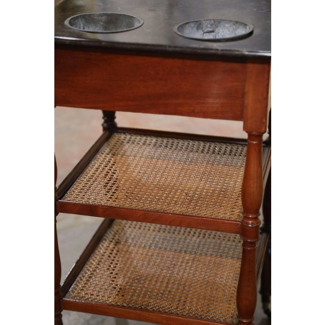 Wood 19th Century French Louis Philippe Walnut Rafraîchissoir With Marble Top For Sale - Image 7 of 13