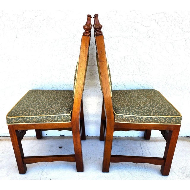Brown Italian Dining Chairs Tuscan Revival For Sale - Image 8 of 11