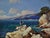 Gustave Vidal. French ( b.1895 - d.1966 ). Pêcheurs Sur Les Rochers. Bord De Mer En Côte d'Azur. Oil On Panel. Signed...