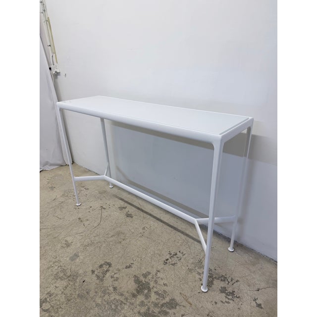Knoll Richard Schultz White Porcelain 1966 Collection Outdoor High Table for Knoll For Sale - Image 4 of 17