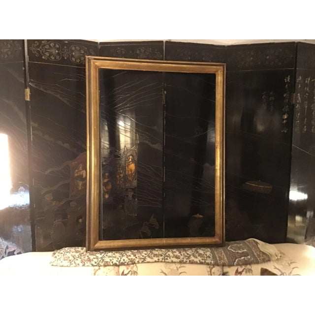 Vintage 1960s Custom Made Gilt & Ebonized Ogee Edge Wood Frame For Sale - Image 13 of 13