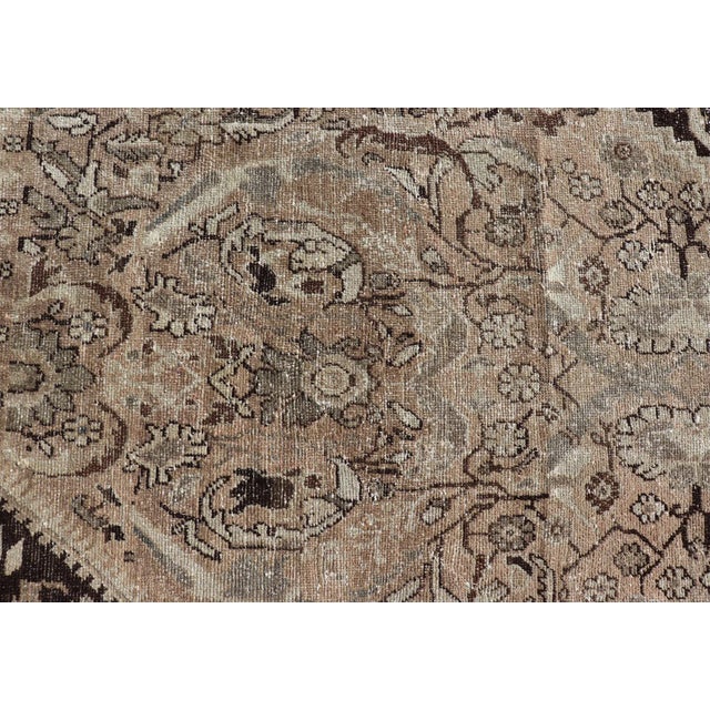 Textile Sultanabad-Mahal Vintage Persian Rug With Sub-Geometric Diamond Design 9'3" X 12'9" For Sale - Image 7 of 12