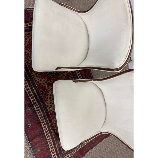 Barbara Barry Collection Marino Walnut Dining Chair, Set of 2 For Sale In Greenville, SC - Image 6 of 10