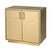 Gold Francois 32 in. W Rectangular Wood and Leather 2 Door Accent Cabinet, Antique Gold For Sale - Image 8 of 8