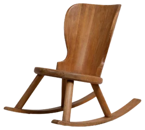 Swedish Hand-Made Pine Rocking Chair in the Style of Axel Einar Hjort