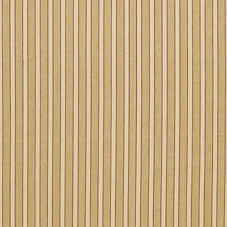 Sample - Schumacher Antique Ticking Stripe Fabric in Sandalwood For Sale