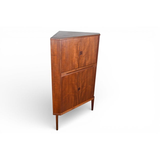 Mid 20th Century Borup Møbelfabrik "Bm207" Teak Corner Unit / Bar With Pullout Tray For Sale - Image 10 of 15