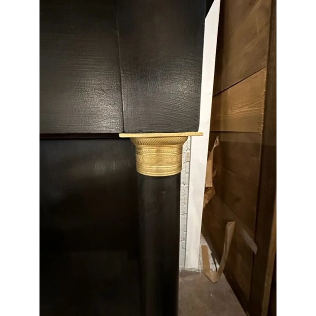 19th Century French Empire Black Lacquered Buffet For Sale - Image 5 of 10