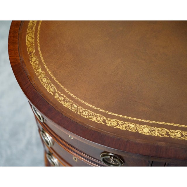 Antique Victorian Back Leather Top Kidney Desk Bookcase For Sale - Image 11 of 18