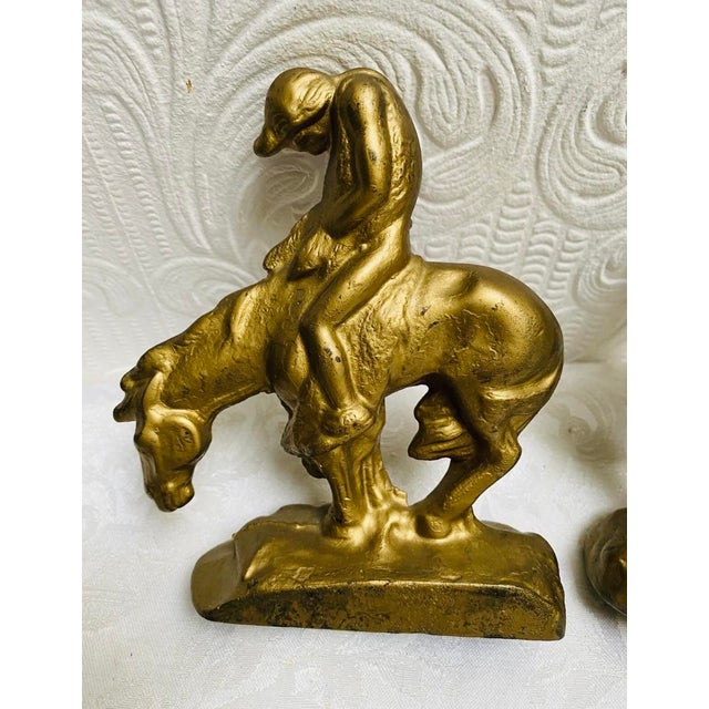 These antique bookends feature a beautiful Native American design, complete with the iconic End of the Trail sculpture....