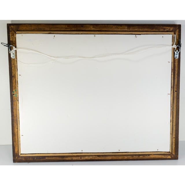 American Hudson River School Charcoal Sandpaper Painting in Walnut