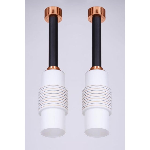 Mid-Century Steel Chandeliers from Drukov, Czech, 1950s For Sale - Image 3 of 10