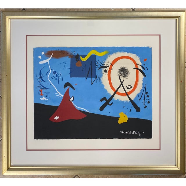 Joan Miro Style Abstract Composition For Sale - Image 4 of 6