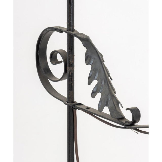 Glass 1930s Art Deco Starburst Cut Glass Shade Floor Lamp For Sale - Image 7 of 7