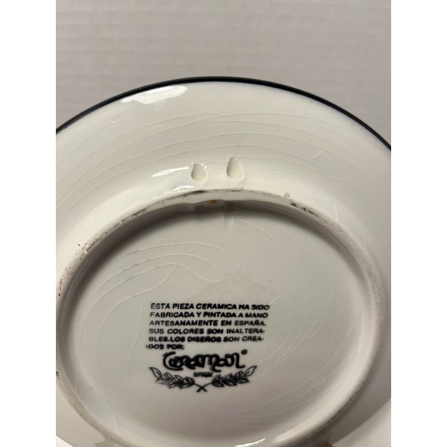 Vintage Ceramar Spain Abstract Plate Joan Miro Style Hand Painted Ceramic Wall Plate For Sale - Image 4 of 6