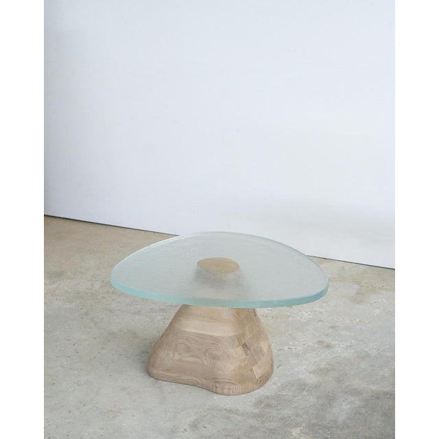 Not Yet Made - Made To Order Fused Crystal Glass and White Oak Side Table by Alexander Knysch For Sale - Image 5 of 10