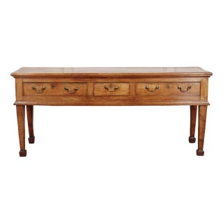 English Dresser Base in Fruitwood For Sale