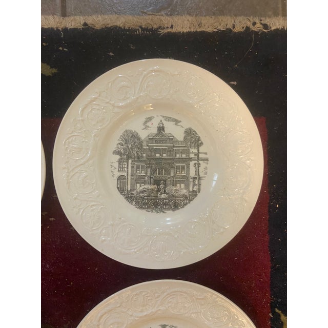 Mid 20th Century 1950s Wedgwood Etruria Plates Savannah, G. A. Collection for Levy Jewelers - Set of 4 For Sale - Image 5 of 12