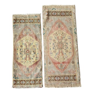 1960s Faded Small Turkish Rug - a Pair For Sale
