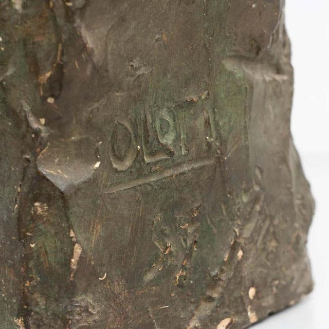 Vintage Plaster Bust Sculpture by Miquel Blay, Spain, 1930s For Sale - Image 4 of 14