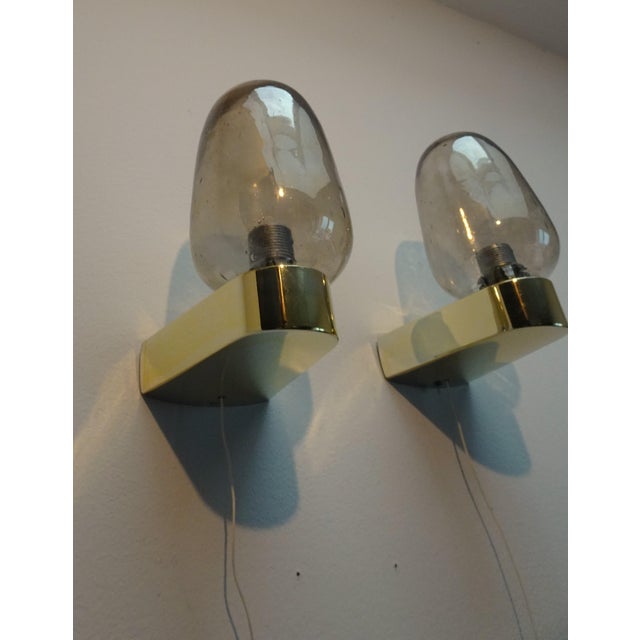 Vintage Scandinavian Wall Sconces in Glass with Spare Shade, 1970s, Set of 2 For Sale - Image 13 of 15