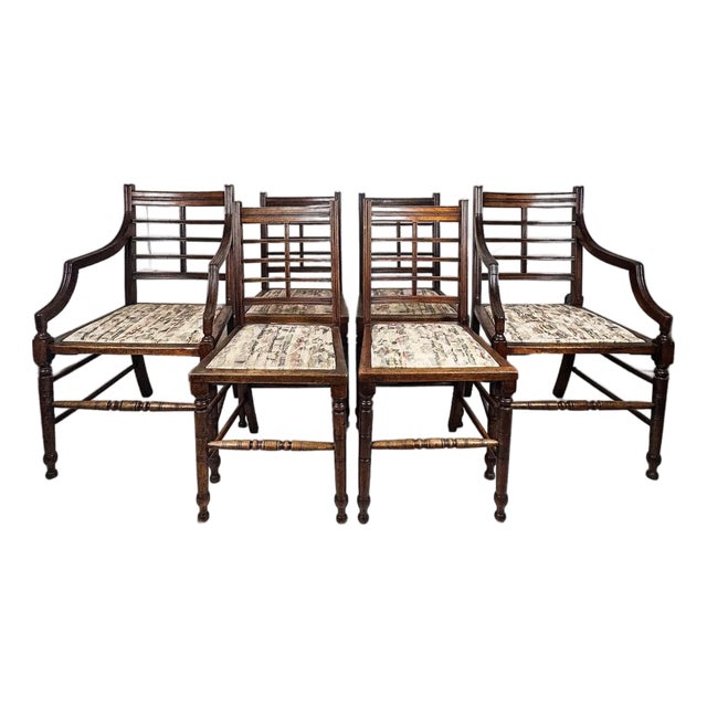 Late 19th Century Aesthetic Movement Dining Chairs, Set of 6 For Sale