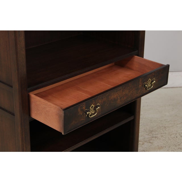 Pair Knob Creek Walnut Mahogany Open Bookcase For Sale In Philadelphia - Image 6 of 16