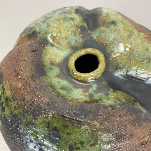Brown Abstract Fruit Ceramic Studio Pottery Vase from Gerhard Liebenthron, 1977 For Sale - Image 8 of 18