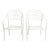 Vintage Palm Beach Regency White Aluminum & Vinyl Strap Armchairs For Sale