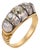 Late 19th Century Victorian 1.20 Carat Old Mine Cut Diamond 18k Yellow Gold Silver Five Stone Band, , Size 5.5 For Sale