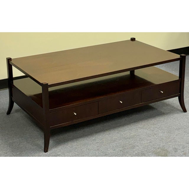 Barbara Barry for Baker Mahogany Coffee Table For Sale In New York - Image 6 of 12