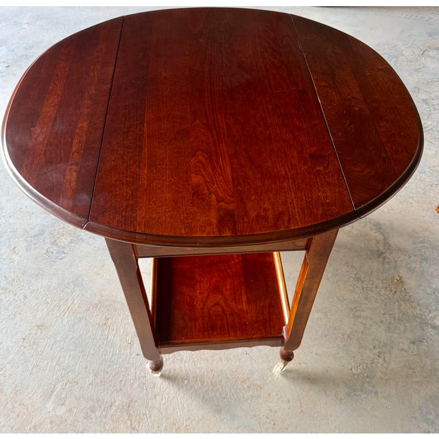 Mid-Century Modern Late 20th Century Tea Trolley With Drop Leaf Sides For Sale - Image 3 of 12