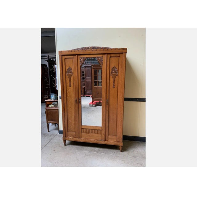 Vintage Wardrobe in Oak, 1935 For Sale - Image 4 of 9
