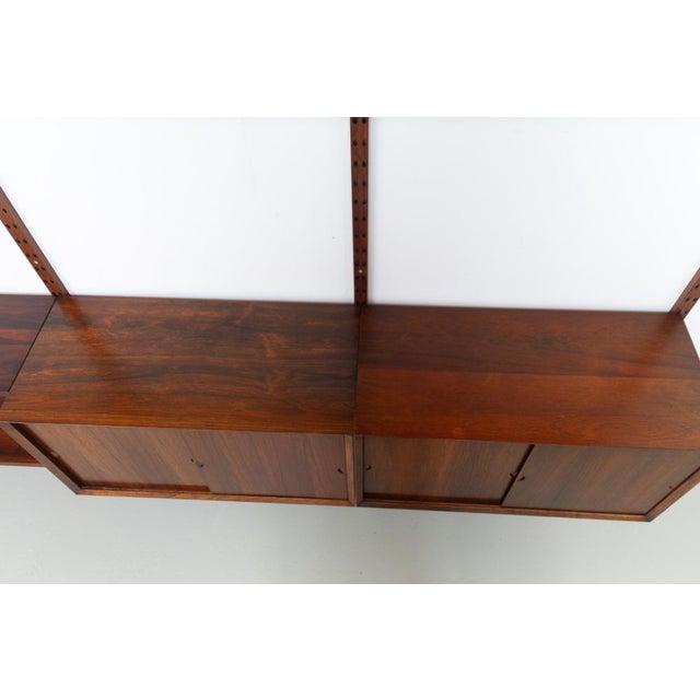 Wood Vintage Danish Pau Ferro Modular Wall Unit by Poul Cadovius for Cado, 1960s For Sale - Image 7 of 18