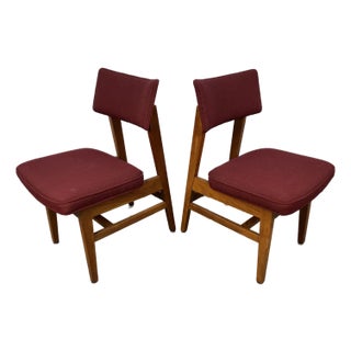Vintage Gunlocke "23-C" Walnut Mid-Century Dining Chairs For Sale