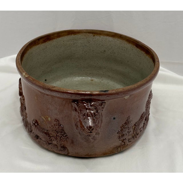 Very Rare Antique English Brown Salt Glaze Stoneware Game Pie Dish - "Terrine" - Circa 18th Century For Sale - Image 14 of 18