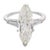 Contemporary Mid Century Gia 3.36 Carat Marquise Cut Diamond Platinum Engagement Ring, Size 6 For Sale - Image 3 of 6