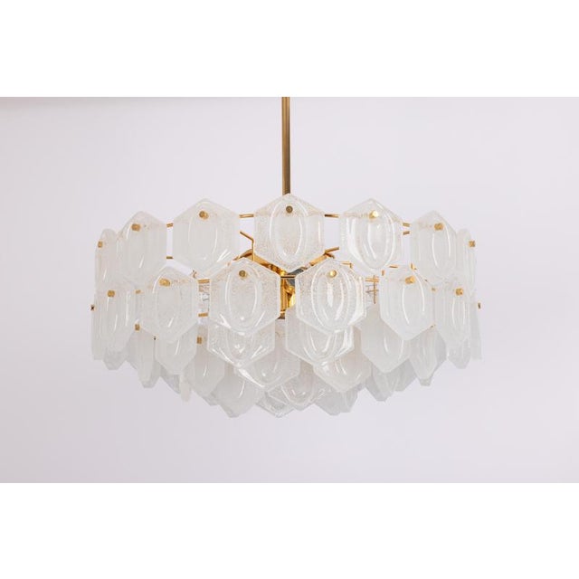 1970s Gilt Brass and Crystal Glass Chandelier from Kinkeldey, Germany, 1970s For Sale - Image 5 of 18