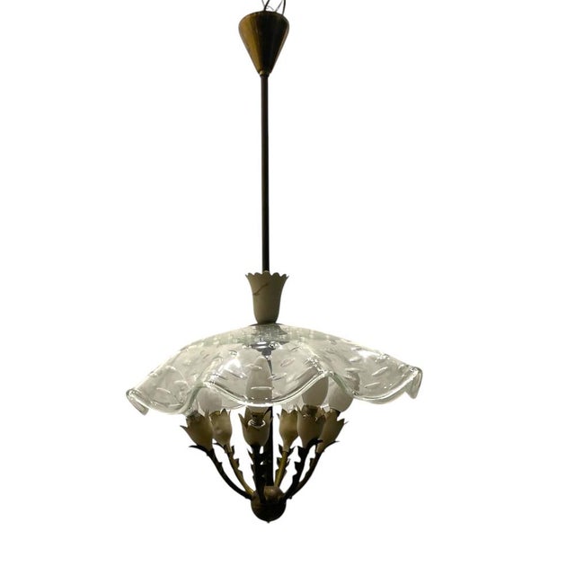Vintage Pendant in Bronze and Murano Glass, 1950s For Sale - Image 16 of 16