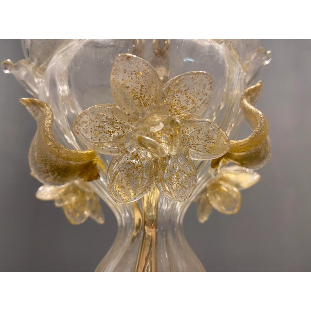 Italian Murano Glass Gold Chandelier by La Murrina For Sale - Image 12 of 18